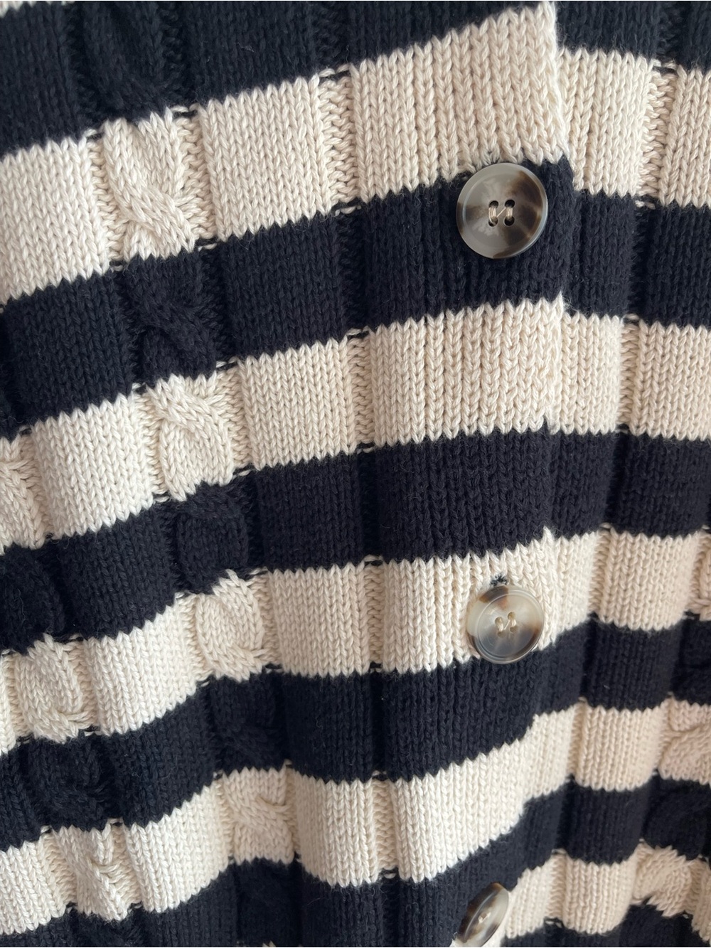 Striped Button-Front Cardigan - Picture 4 of 8